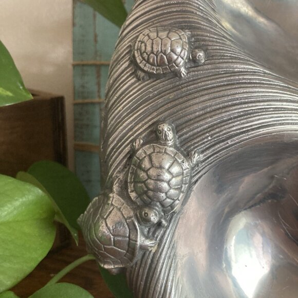 Vintage ARTHUR COURT Sea Life Turtle Divided Tray Platter Serveware, 1985 w LID - Picture 10 of 16